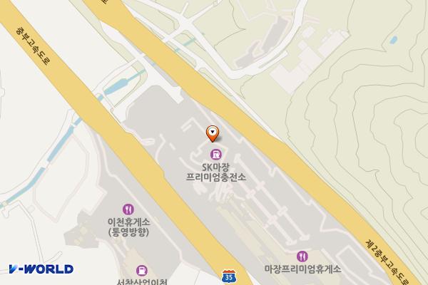 이인휴게소(천안방향) 위치 지도 — 충청남도 공주시 이인면 논산천안고속도로 32