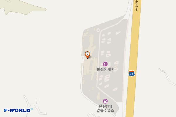 탄천휴게소(논산방향) 위치 지도 — 충청남도 공주시 탄천면 논산천안고속도로 27