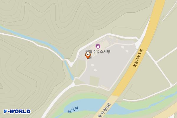 평창휴게소(인천방향) 위치 지도 — 강원특별자치도 평창군 용평면 탑거리길 63