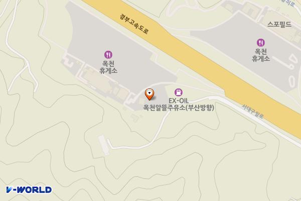 옥천휴게소(부산) 위치 지도 — 충청북도 옥천군 옥천읍 서대구일로 265-19