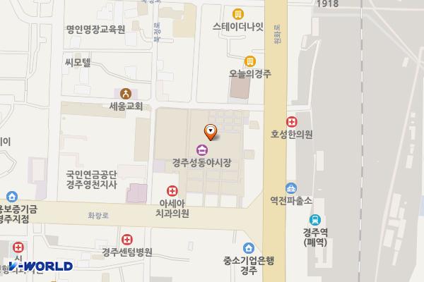 성동시장공영주차장 위치 지도 — 경상북도 경주시 원화로281번길 11
