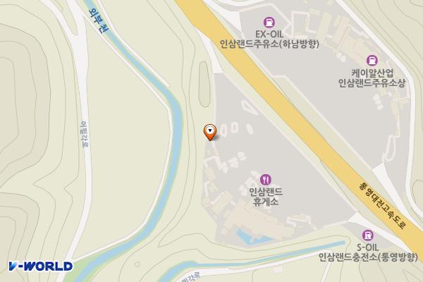 금산인삼랜드휴게소(통영) 위치 지도 — 충청남도 금산군 군북면 어필각로 300