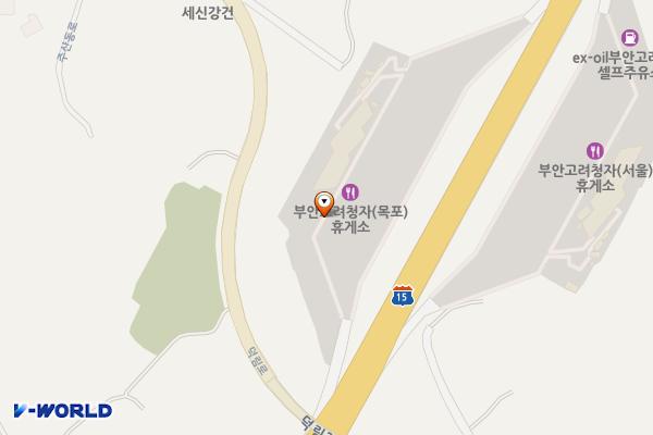 부안고려청자휴게소(목포) 위치 지도 — 전북특별자치도 부안군 주산면 서해안고속도로 103