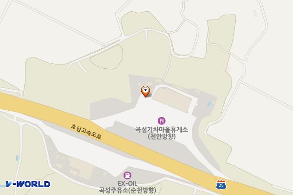 곡성휴게소(천안) 위치 지도 — 전남광주통합특별시 곡성군 겸면 호남고속도로 50