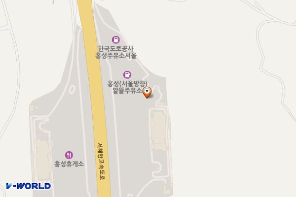 홍성휴게소(서울) 위치 지도 — 충청남도 홍성군 은하면 서해안고속도로 220