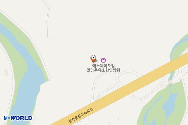 밀양영남루휴게소(함양) 위치 지도 — 경상남도 밀양시 무안면 함양울산고속도로 87-1