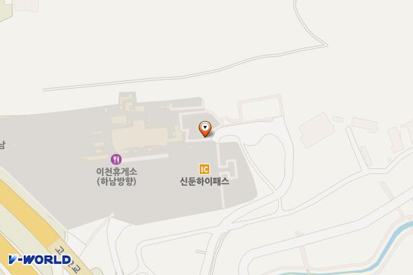 이천쌀휴게소(국도부) 위치 지도 — 경기도 이천시 신둔면 용면리 산 77-1