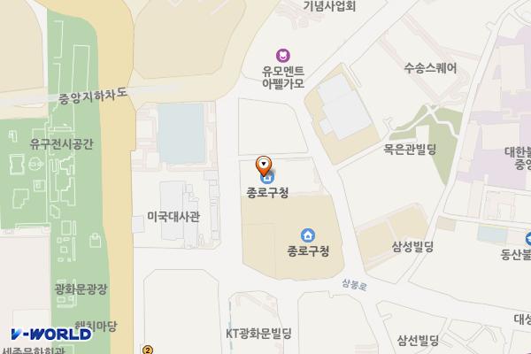 세종로 공영주차장 위치 지도 — 서울특별시 종로구 세종대로 지하189