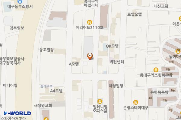 동대구역 부띠크시티 옆 쏘카존 위치 지도 — 대구광역시 동구 동부로26길 18