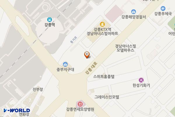 강릉역(KTX) 쏘카존 위치 지도 — 강원특별자치도 강릉시 강릉대로 301