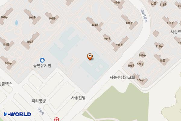 사송중학교 위치 지도 — 경상남도 양산시 동면 내송큰들1길 8