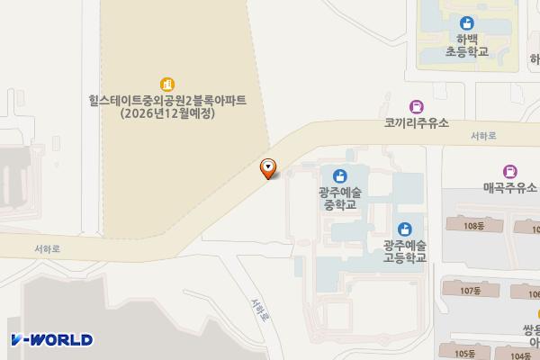 광주예술고등학교 위치 지도 — 전남광주통합특별시 북구 서하로 72