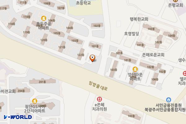 참빛타워 위치 지도 — 전남광주통합특별시 북구 임방울대로 1039