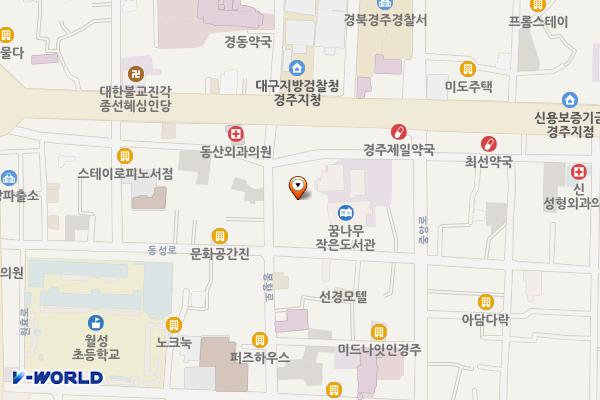 제1공영주차장 위치 지도 — 경상북도 경주시 중앙로 47번길 13