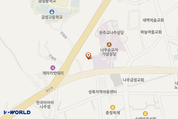 나주시공영주차장(산정동) 위치 지도 — 전남광주통합특별시 나주시 산정동 78
