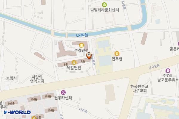 나주시공영주차장(금성동) 위치 지도 — 전남광주통합특별시 나주시 금성동 85