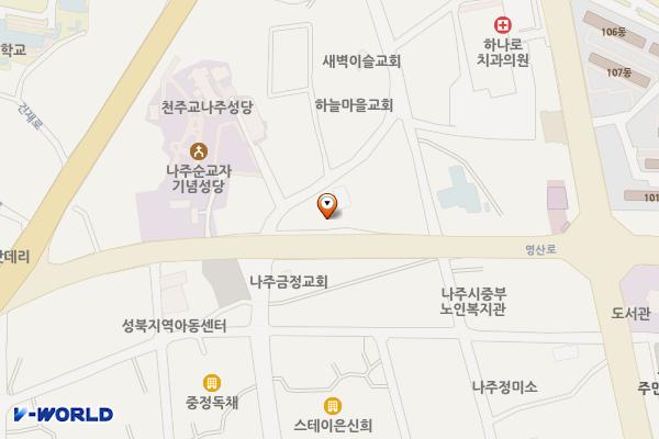 나주시공영주차장(과원동) 위치 지도 — 전남광주통합특별시 나주시 과원동 7