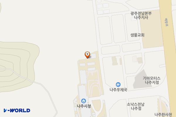 나주시공영주차장(송월동) 위치 지도 — 전남광주통합특별시 나주시 송월동 1093-1