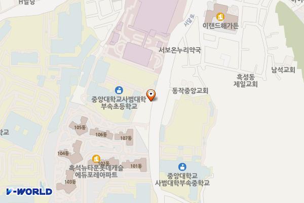 흑석동 까망돌도서관 위치 지도 — 서울특별시 동작구 서달로 129