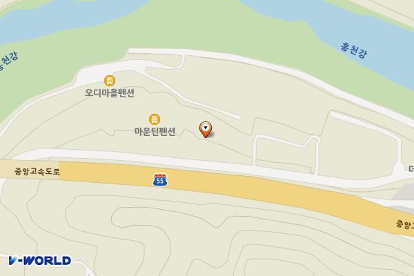 마운틴87 위치 지도 — 강원특별자치도 홍천군 북방면 도사곡길 260