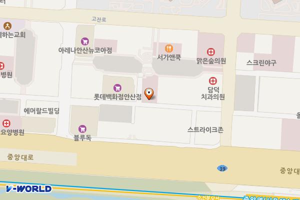 중앙마케이트 빌딩 위치 지도 — 경기도 안산시 단원구 고잔1길 16
