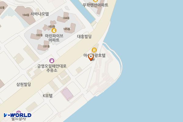 마산관광호텔 위치 지도 — 경상남도 창원시 마산합포구 수산1길 285