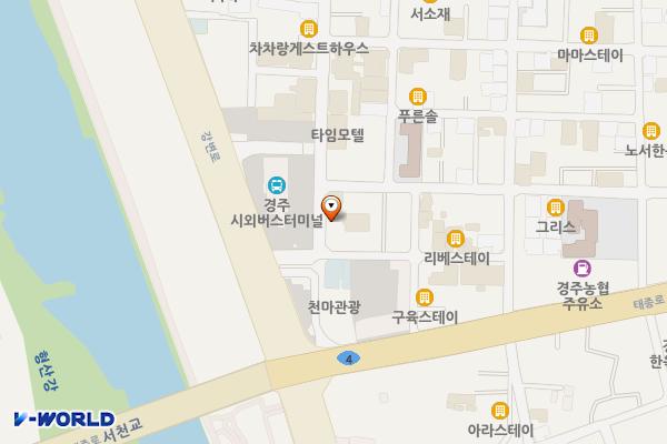 시외버스터미널뒷길 위치 지도 — 경상북도 경주시 태종로685번길 14