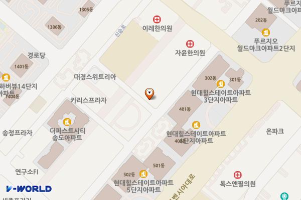 송도동충전소 위치 지도 — 인천광역시 연수구 해돋이로152번길 27