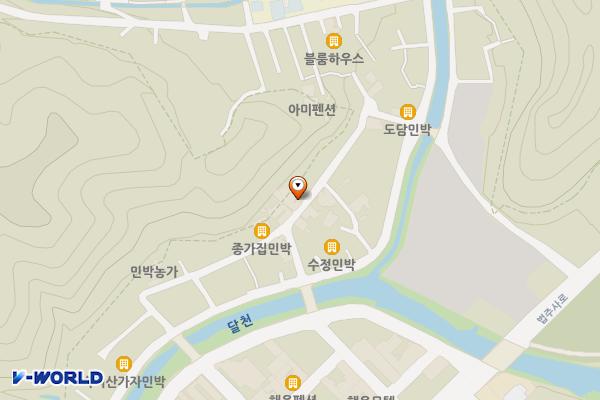 동네민박 위치 지도 — 충청북도 보은군 속리산면 사내안길 11