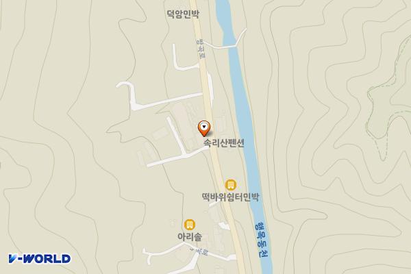 떡바위산장 위치 지도 — 충청북도 괴산군 칠성면 쌍곡로 554