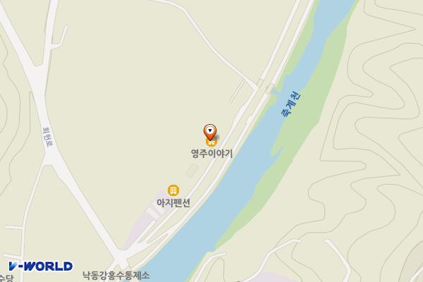 아지펜션(영주이야기펜션) 위치 지도 — 경상북도 영주시 회헌로358번길 51