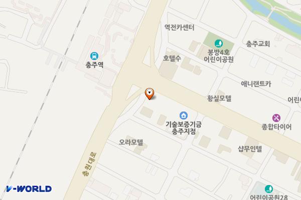 개구리 자동차용품점 위치 지도 — 충청북도 충주시 충원대로 536
