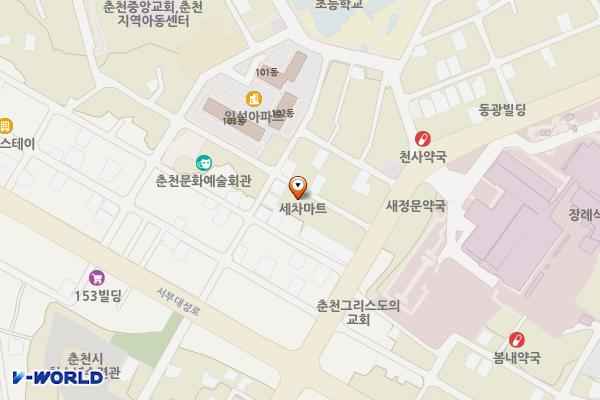 스팀닥터세차마트 위치 지도 — 강원특별자치도 춘천시 백령로147번길 7