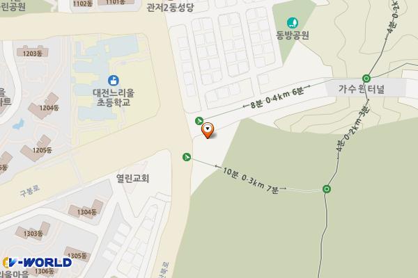 구봉산 셀프주유소 위치 지도 — 대전광역시 서구 구봉로 208