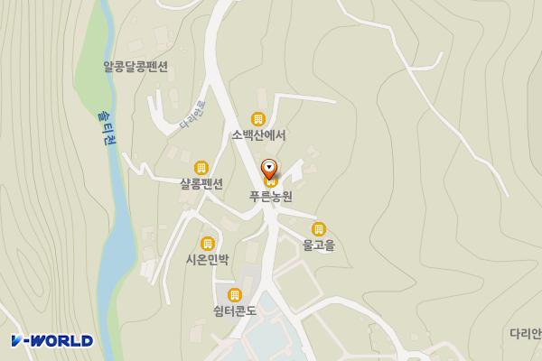 푸른농원 위치 지도 — 충청북도 단양군 단양읍 다리안로 623