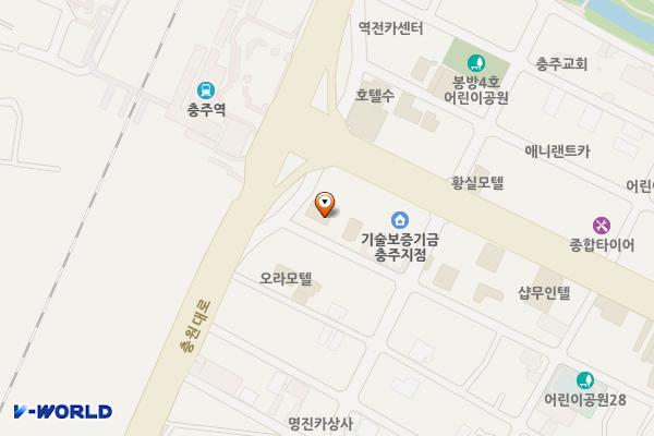 브라운도트 충주역점 위치 지도 — 충청북도 충주시 상방6길 1