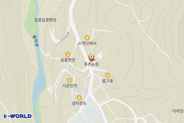 소백산가는길펜션 위치 지도 — 충청북도 단양군 단양읍 다리안로 629