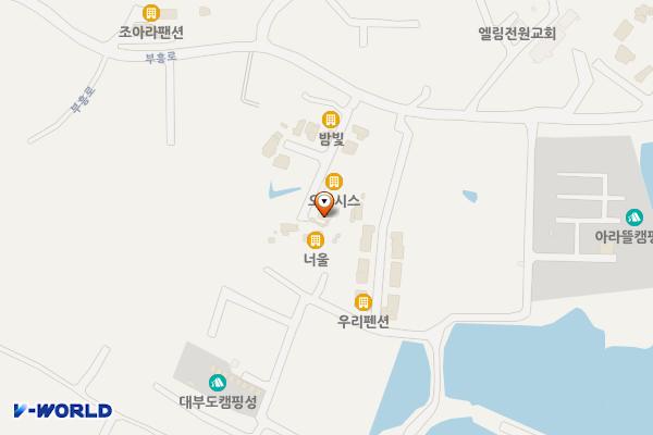 푸른하늘펜션 위치 지도 — 경기도 안산시 단원구 부흥로216번길 11