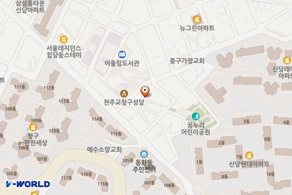 동화동 공영주차장 위치 지도 — 서울특별시 중구 다산로36가길 14-3