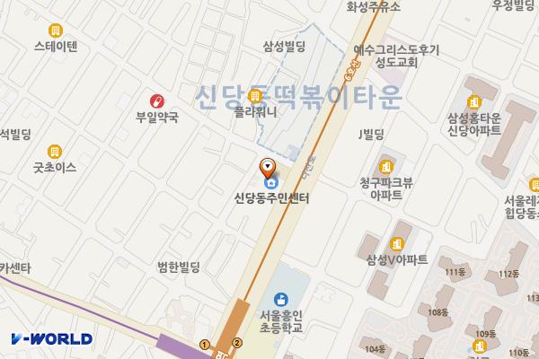 신당동 공영주차장 위치 지도 — 서울특별시 중구 다산로33길 3