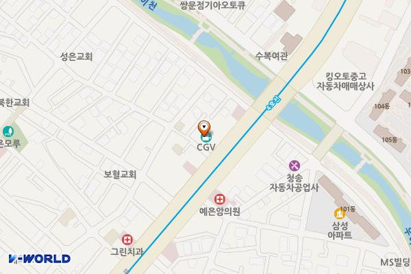 CGV 수유점 위치 지도 — 서울특별시 강북구 도봉로 399
