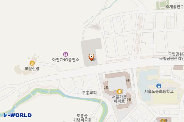 도봉산공영주차장 위치 지도 — 서울특별시 도봉구 도봉동 282-26