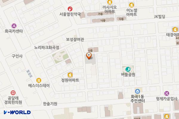 화곡1-1 공영주차장 위치 지도 — 서울특별시 강서구 곰달래로15길 28