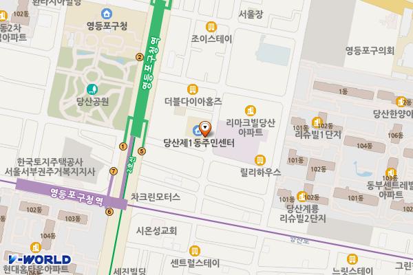 당산1동 주민센터 위치 지도 — 서울특별시 영등포구 양산로23길 11