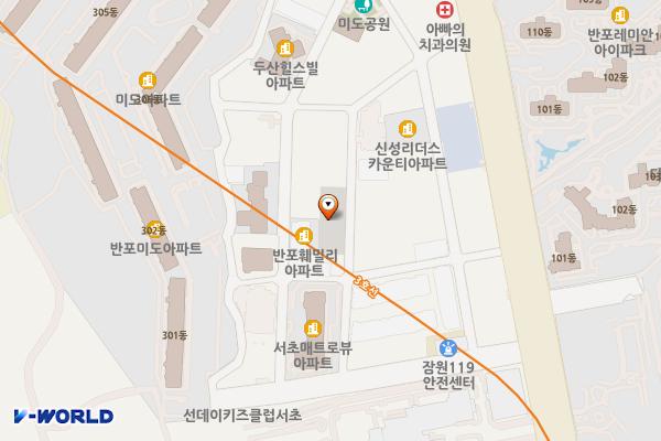 반포둥근마을공영주차장 위치 지도 — 서울특별시 서초구 서초중앙로31길 14-5