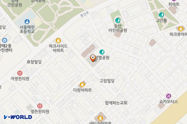 동산마을구립 공영주차장 위치 지도 — 서울특별시 서초구 강남대로8길 77