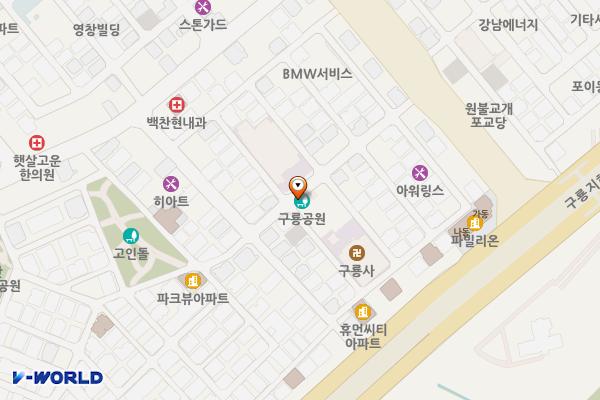 구룡공원 공영주차장 위치 지도 — 서울특별시 서초구 논현로5길 29