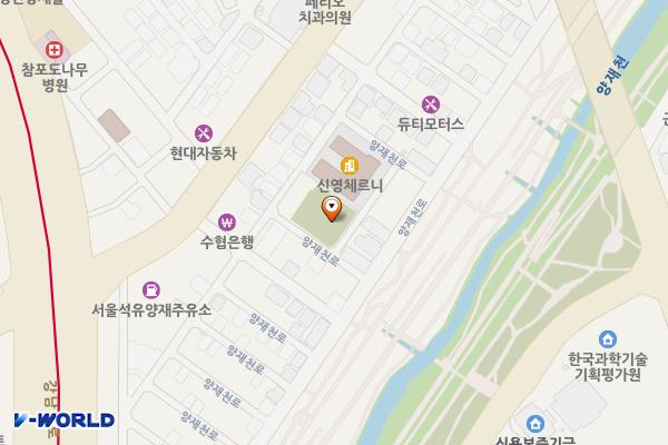 양재공영주차장 위치 지도 — 서울특별시 서초구 양재천로 125-10