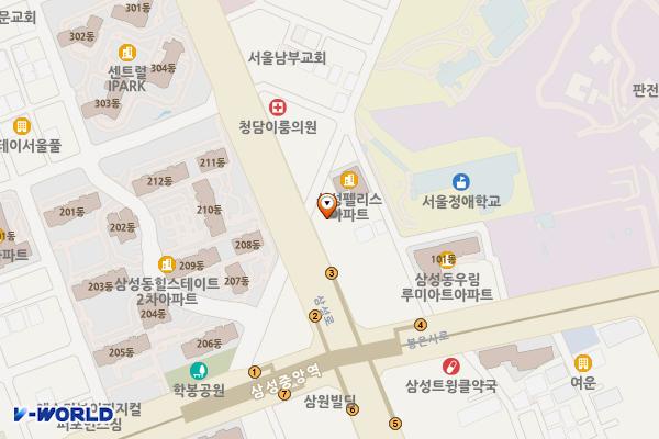 그랜드코리아레저 위치 지도 — 서울특별시 강남구 삼성로 610