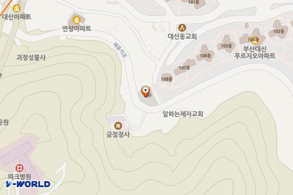 부산고운들 노외공영주차장 위치 지도 — 부산광역시 서구 해돋이로 382